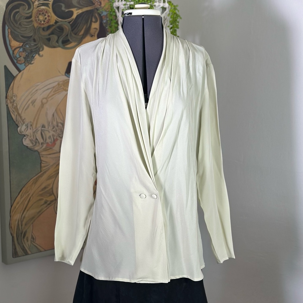 Women’s Vintage JH Collectibles‎ 100% Silk Blazer Style Blouse